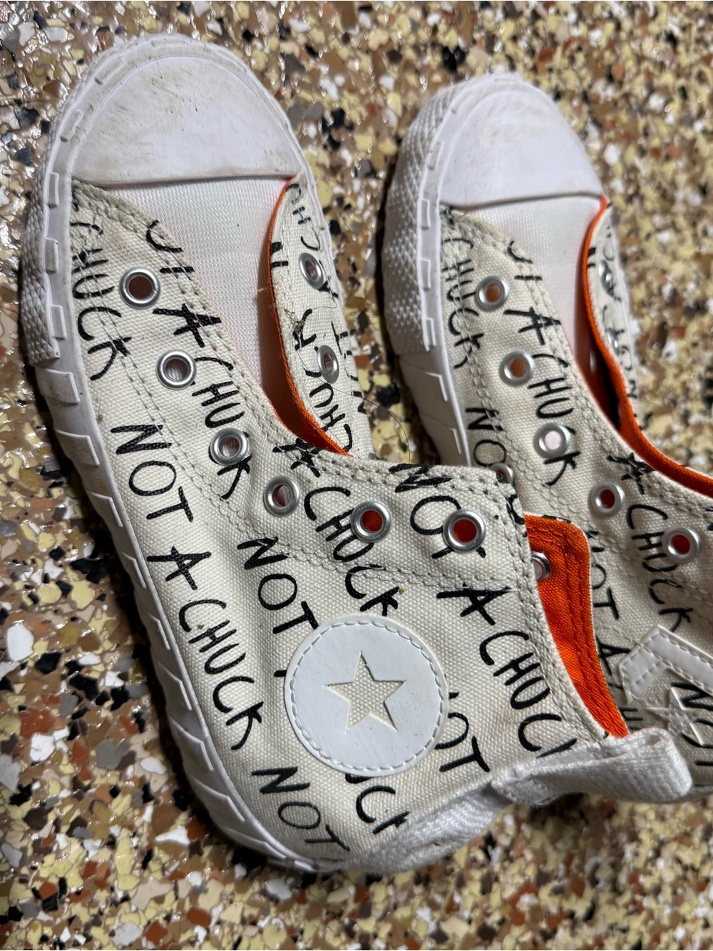 Converse ‘not a Chuck’ collab White Canvas kids size 13 (missing laces)